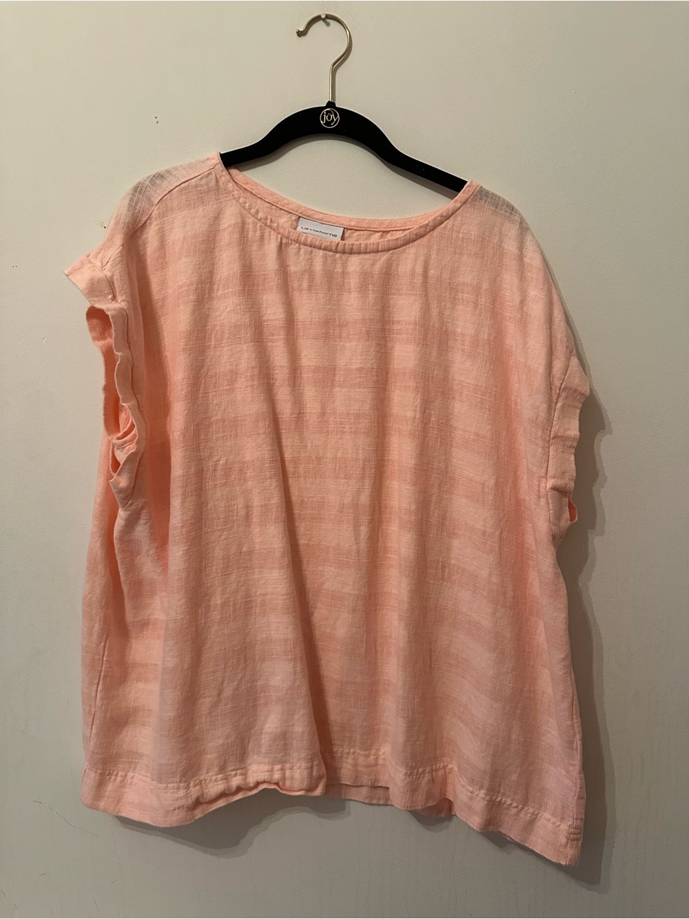Linen blend baby pink blouse